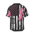 thumbnail image 6 of Lsque Ribbon Breast Cancer Awareness print Men's Cuban Collar Short Sleeve Shirt Summer Beachwear Casual Button Down Fashionable Vacation Leisure Shirt-4X-Large, 6 of 7