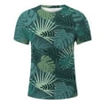 thumbnail image 4 of Big and Tall Shirts for Men Causal Short Sleeved Tropical Style Print T Shirt Heat compatible with Machine for T Shirts Pocket Men Plain Pack Night Shirt Set Mens Socks Size 13-15 Tee S, 4 of 4