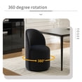 thumbnail image 4 of TOSEE 360° Swivel Velvet Barrel Chair, High-Density Sponge Dining Chair, Non-Slip Metal Base and Kitchen & Accent Chair, Dark Grey, 4 of 12
