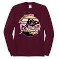 thumbnail image 2 of Wild Bobby Let Our Classroom Adventure Begin Mountain Sunset Light Colors Pop Culture Men Long Sleeve Shirt, Maroon, Medium, 2 of 6