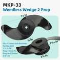 thumbnail image 2 of MKP-33 Trolling Motor Prop Fit for Minn Kota, MKP-33 Weedless Wedge 2 Prop Fits 4" Motor Diameters, 1865018 Replace 1378132 Prop Kit, Trolling Motor Replacement Parts, 2 of 6
