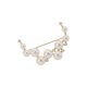 thumbnail image 1 of Elegante broche de perla de luna creciente con strass, 1 of 3