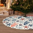 thumbnail image 6 of Yiaed Starfish Shell Print Christmas Tree Skirt , Tree SkirtsTree Mat for Christmas Winter Holiday Indoor Decorations-30", 6 of 7