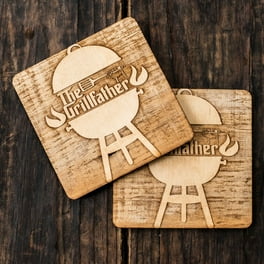 Rose Coaster Set of two 4x4in Raw Wood Rose Coaster Set of two 4x4in Raw Wood