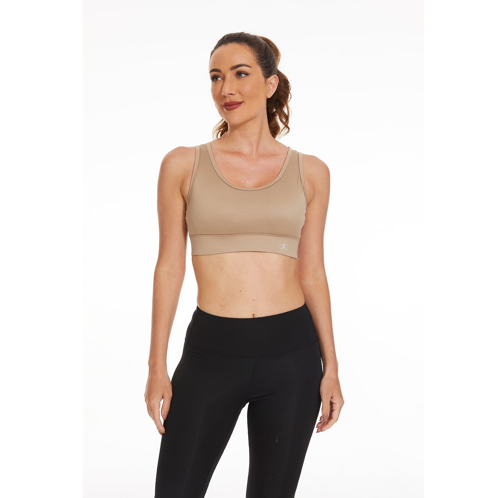 Women's Zip Front Bra Sports Medium High Impact Support Strappy Back Workout Bra Tops Yoga