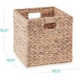 thumbnail image 2 of TYUIOP Hyacinth Baskets, Rustic Set Of 5 Multipurpose Collapsible Storage Organizer, Handwoven Laundry Totes for Bedroom, Living Room, Shelves 10.5x10.5in White, 2 of 8