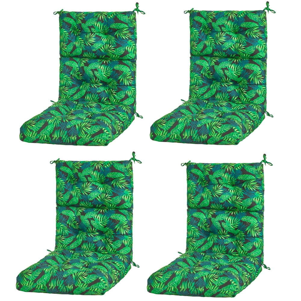 Romhouse Set of 4 Solid High Rebound Foam Chair Cushion for Outdoor