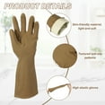thumbnail image 3 of Uxcell 2 Pair Rubber Cleaning Gloves, Reusable Household Dishwashing Long Rubber Gloves with Non-slip Grip for Washing Dishes Kitchen and Bathroom Cleaning, Medium, Brown, 3 of 7