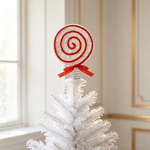 NIUBWJL Mini Christmas Candy Tree Topper Peppermint Tree Topper