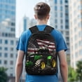 thumbnail image 3 of Pzuqiu American Flag Tractor Custom 17 Inch Backpack for Kids Personalized with Name Large Capacity Durable Bookbag Adjustable Straps Customized for Elementary Middle School, 3 of 7