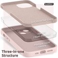 thumbnail image 3 of Funda de Silicona Líquida Compatible con iPhone 13 de 6,1 Pulgadas, Protección Individual para Cada Lente Funda de Silicona Premium Engrosada para iPhone 13 de 6,1 Pulgadas, Rosa JM, 3 of 5