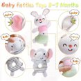 thumbnail image 4 of 1 sonajero suave para bebés recién nacidos, juguete sensorial, sonajeros suaves para perros para bebés de 0 a 6 meses, juguetes sensoriales para bebés, niños y niñas, regalo de baby shower., 4 of 6