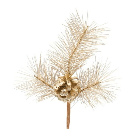 Melrose Set of 6 Gold Pine Artificial Christmas Picks 10.5"
