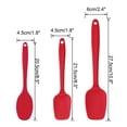 thumbnail image 2 of 3pcs Kitchen Silicone Spatula Set Heat Resistant Rubber Turner Scraper Cooking Baking Utensils Red, 2 of 7
