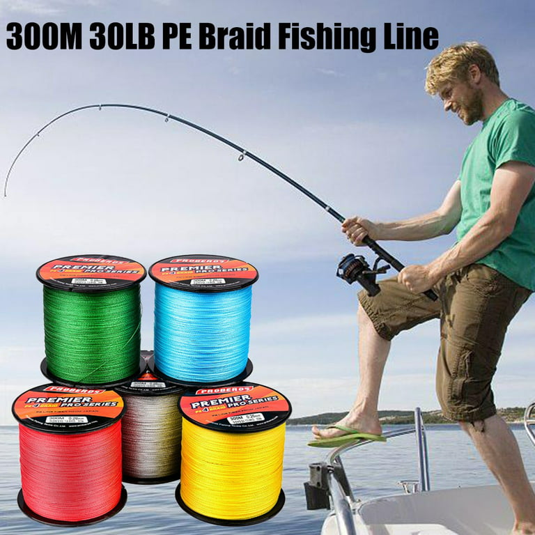 Kankanwo Super Strong Abrasion Resistant PE Braid Fishing Line 4 Strands 300M 30lb Red