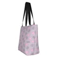 thumbnail image 2 of Vsdgher Flamingo print Reusable Shopping Grocery Bags for Women Shopping with Pouch Foldable Pouch Lightweight Polyester Fabric, 2 of 6