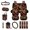 Camo Hunting Deer Print, variant on FOR U DESIGNS Camo Hunting Deer Print 15 Pack Car Accessories Set with Car Seat Covers Seatbelt Strap Pad Air Vent Storage Bag Steering Wheel Cover Rearview Mirror Cover Cup Holder Keychain Car Decor