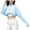 Blue, variant on Women's Cooling Shawl Sun Cape Cloak UV Protection Cooler Shrug Neck Sun Protection Arm Sleeves with Finger Hole (Blue, One Size)