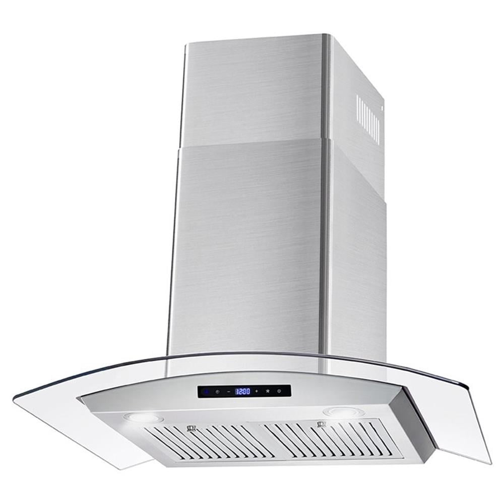 Pemberly Row 30" 380 CFM Ducted Wall Mount Range Stainless Steel Kitchen Hood