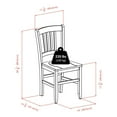 thumbnail image 3 of Winsome Perrone 3pc Drop Leaf Dining Table Set with Slat Back Chair, 3 of 9