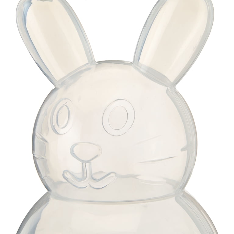 Plastic Bunny Container, Clear, 10.25