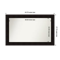 Amanti Art Custom Wall and Bathroom Mirror (27.75 x 43.75 in.), Portico Espresso Frame