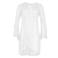 thumbnail image 4 of Traje de baño para niñas para mujer, traje de baño de verano para la playa, encubrimiento de encaje de ganchillo L Soledad Vestido de playa con manga larga, 4 of 10
