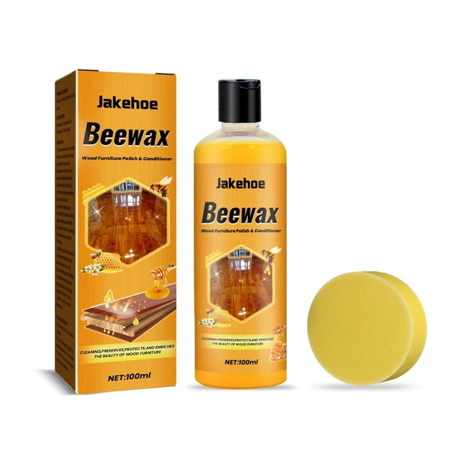 Abrillantador de muebles de cera de abejas de 100 ml, aceite natural para madera, incoloro, para protección de muebles, tinte para madera.