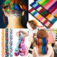 thumbnail image 1 of SEGO Party Highlights Clip in Colored Hair Extensions Colorful Hair Extensions Straight/Curly Synthetic Hairpieces, 1 of 6