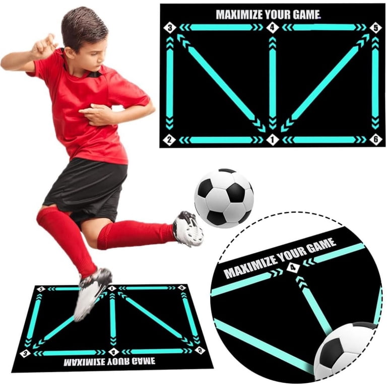 Tapis D'entraînement De Foot Antidérapant 40x60 Cm – Parfait Pour Le Contrôle Du Ballon, Le Dribble Et Les Arrêts Rapides, Pour Enfants Et Adultes