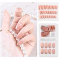 thumbnail image 1 of 24 Uds puntas de uñas falsas cubierta completa arte de uñas falsas yeacher parche de uñas, 1 of 7