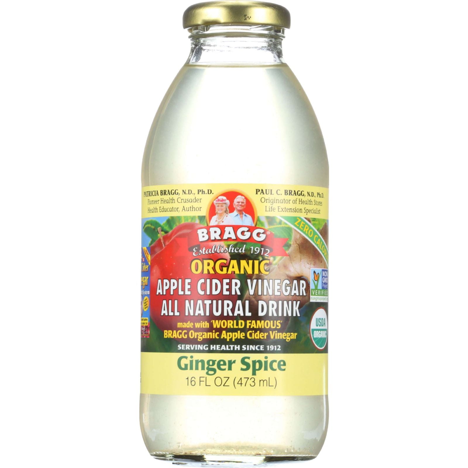 Bragg Apple Cider Vinegar Drink Organic Ginger Spice 16 oz case of 12 by