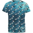 thumbnail image 2 of Christmas Shark Pattern All Over Mens T Shirt Multi X-LG, 2 of 2