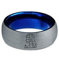 thumbnail image 2 of Custom Tungsten Mens Heavy Gray Ring Gamer Boyfriend Bohemian Jewelry Birthday Gift for Sister, 2 of 7