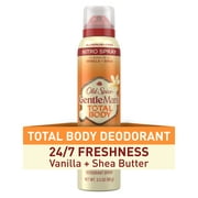 Old Spice Whole Body Deodorant for Men,  Total Body Aluminum Free Spray, Vanilla + Shea, 3oz