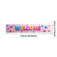thumbnail image 3 of Welcome Party Banner Colorful Hearts Stars Backdrop Background Decorations Home Event Photography Props Party Supplies, 3 of 4
