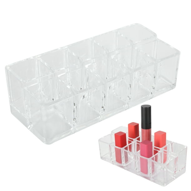 Organizador de Maquillaje Cosmético, 10 Organizadores de Lériz Labial Acrílico de Diseño Acrílico de Almacenamiento Espacial Con Botellas para Mujeres para Lápiz Labial