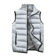 thumbnail image 3 of Jakets for Men Men Autumn Winter Coat Padded Cotton Vest Warm Hooded Thick Vest Tops Jacket, 3 of 7