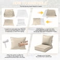 thumbnail image 6 of Pakunoda Patio Cushions for Outdoor Furniture 24” X 24” X 5”, Water Resistant Outdoor Deep Seat Cushions, Fade Resistant Replacement Cushions for Outdoor Furniture, Cream, 6 of 6