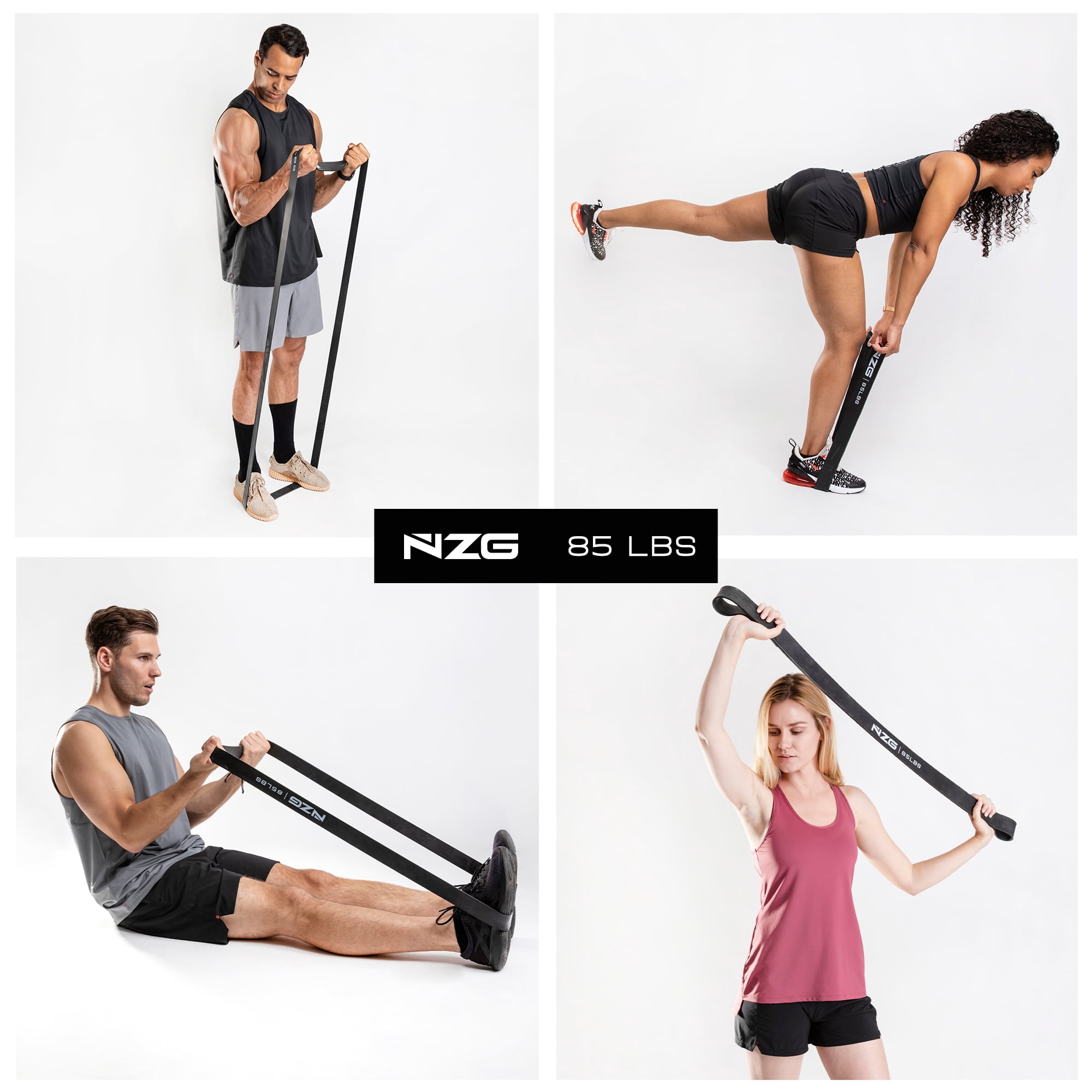 NZG 100% Latex-Free Organic Rubber Resistance Bands (1-Band, 85LB)