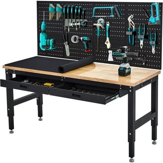 NewAge Products 31091 96 inch Workbench with Powerbar Bamboo