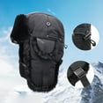 thumbnail image 3 of RongHuan Men Women Trapper Hat Faux Fur Winter Ski Hat Thick Fleece Cold Weather Outdoor Warm Hat, 3 of 5