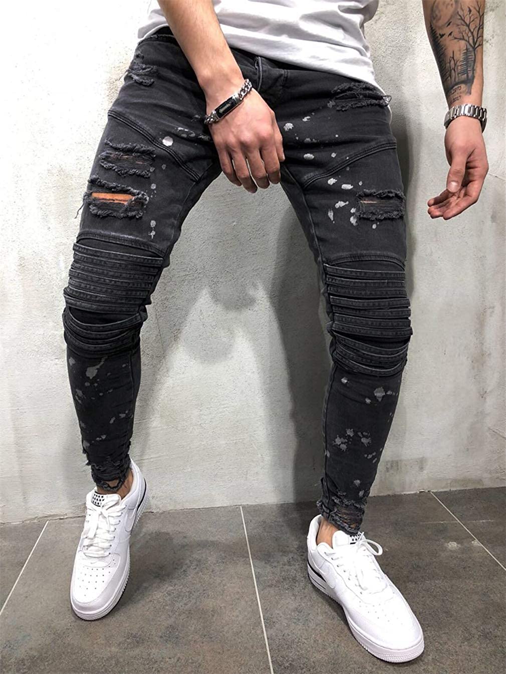 black holed jeans