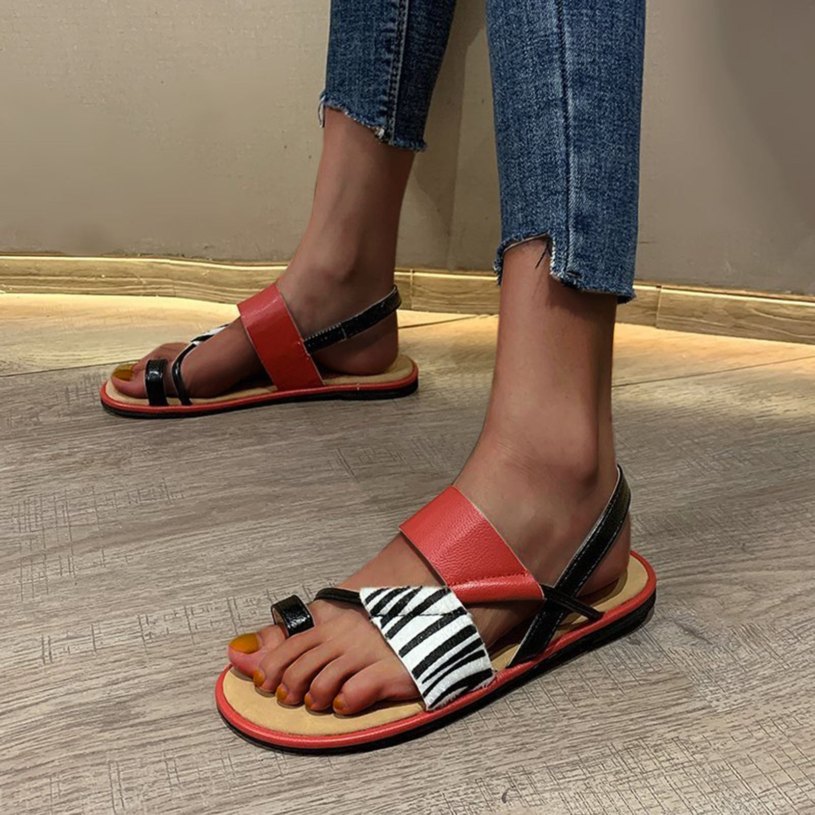 Shoes Sandals Flip-Flop Sandals Graceland Flip-Flop Sandals brown-red casual look 