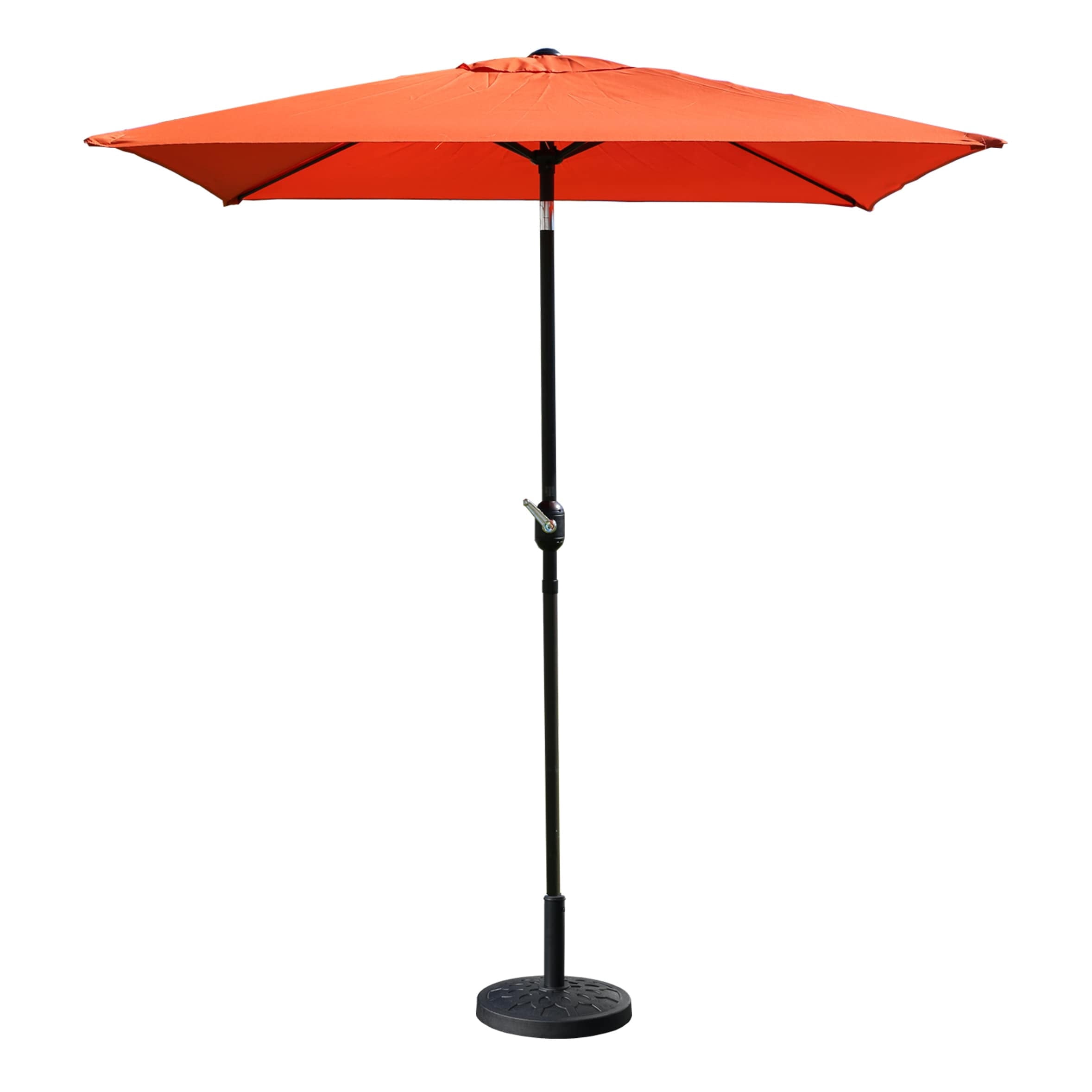 Davee Furniture 6.5 Ft Outdoor Patio Market Umbrella with Base - Orange