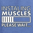 thumbnail image 5 of Wild Bobby Installing Muscles Please Waitâ€¦ Gym/Workout Men Graphic Tee, Vintage Heather Blue, X-Large, 5 of 5