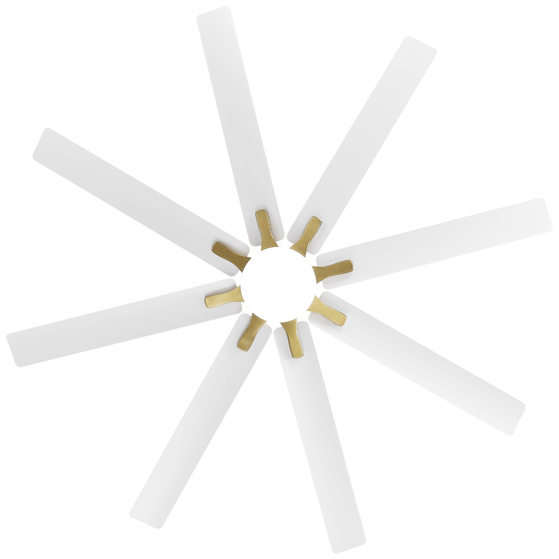 Sofucor 66 Inch Nickel Modern LED Ceiling Fans with Lights and Remote