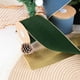thumbnail image 4 of Cinta CSZD de terciopelo verde y dorado, alambrada, 10 cm de ancho, 4 of 6