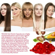 Yecuce Hair Vitamin Capsules,No Rinse and Safe for All Hair Style, Hair Serum with Avocado Oil, Daily Hair Care,60PCS