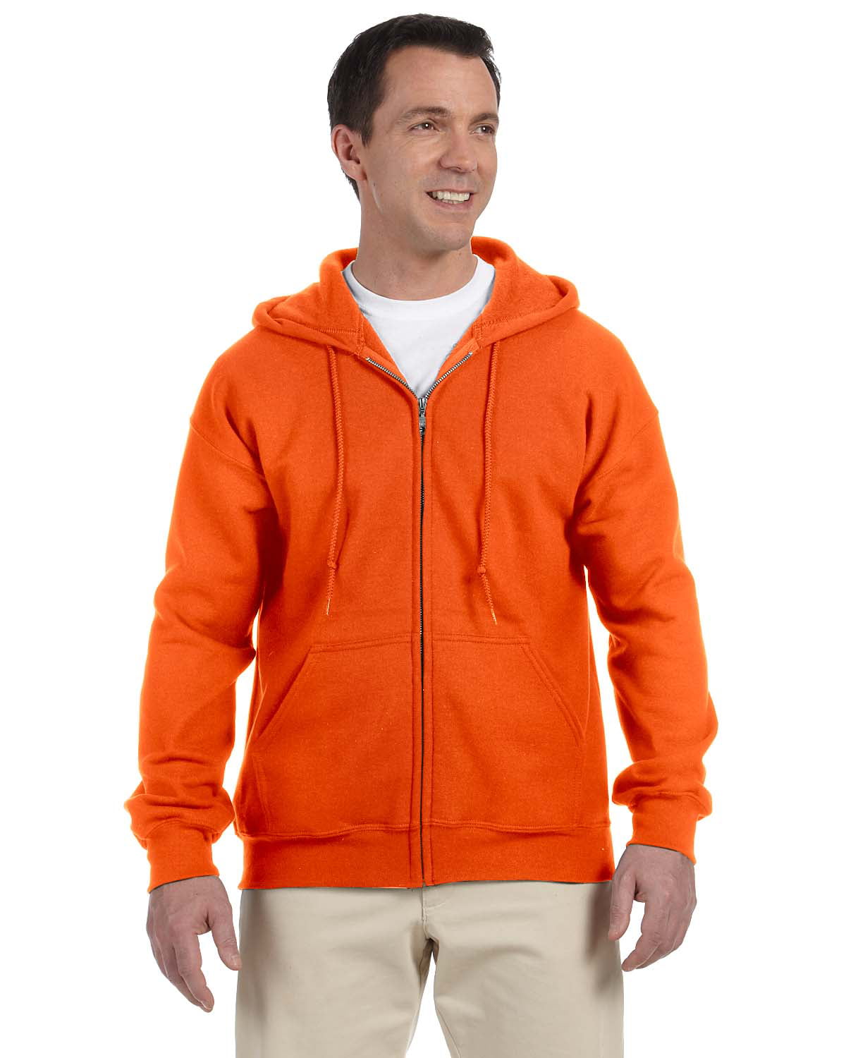 Gildan Mens Soft Pouch Pockets Full Zip Hooded Sweatshirt